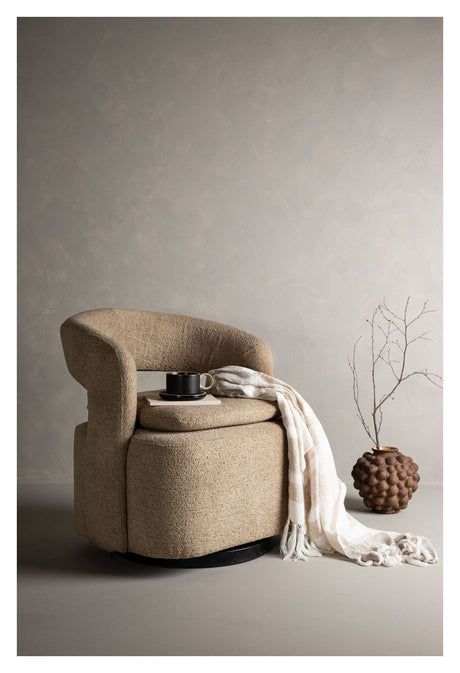 Laurel Loungestol - Beige Boucle - Unoliving.com