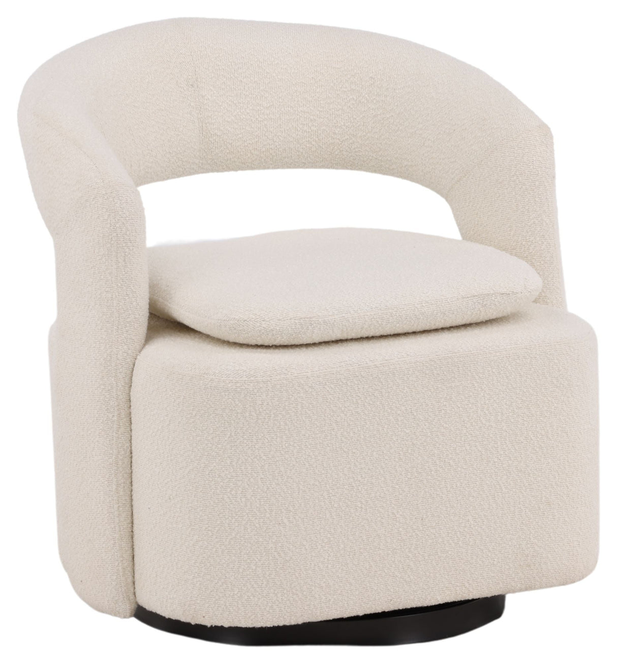 Laurel Loungestol - Hvid Bouclé - Unoliving.com