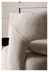 Laurel Loungestol - Hvid Bouclé - Unoliving.com