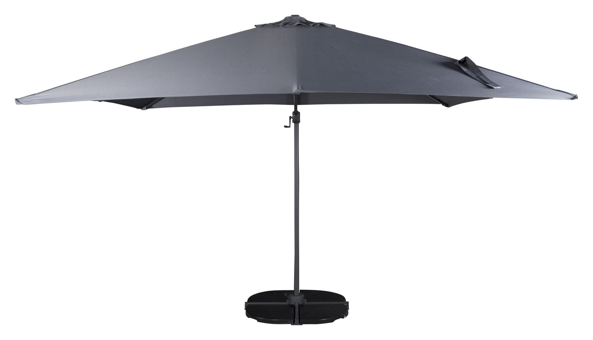 Leeds Parasol 3x3m 360 Sort/Grå - Unoliving.com