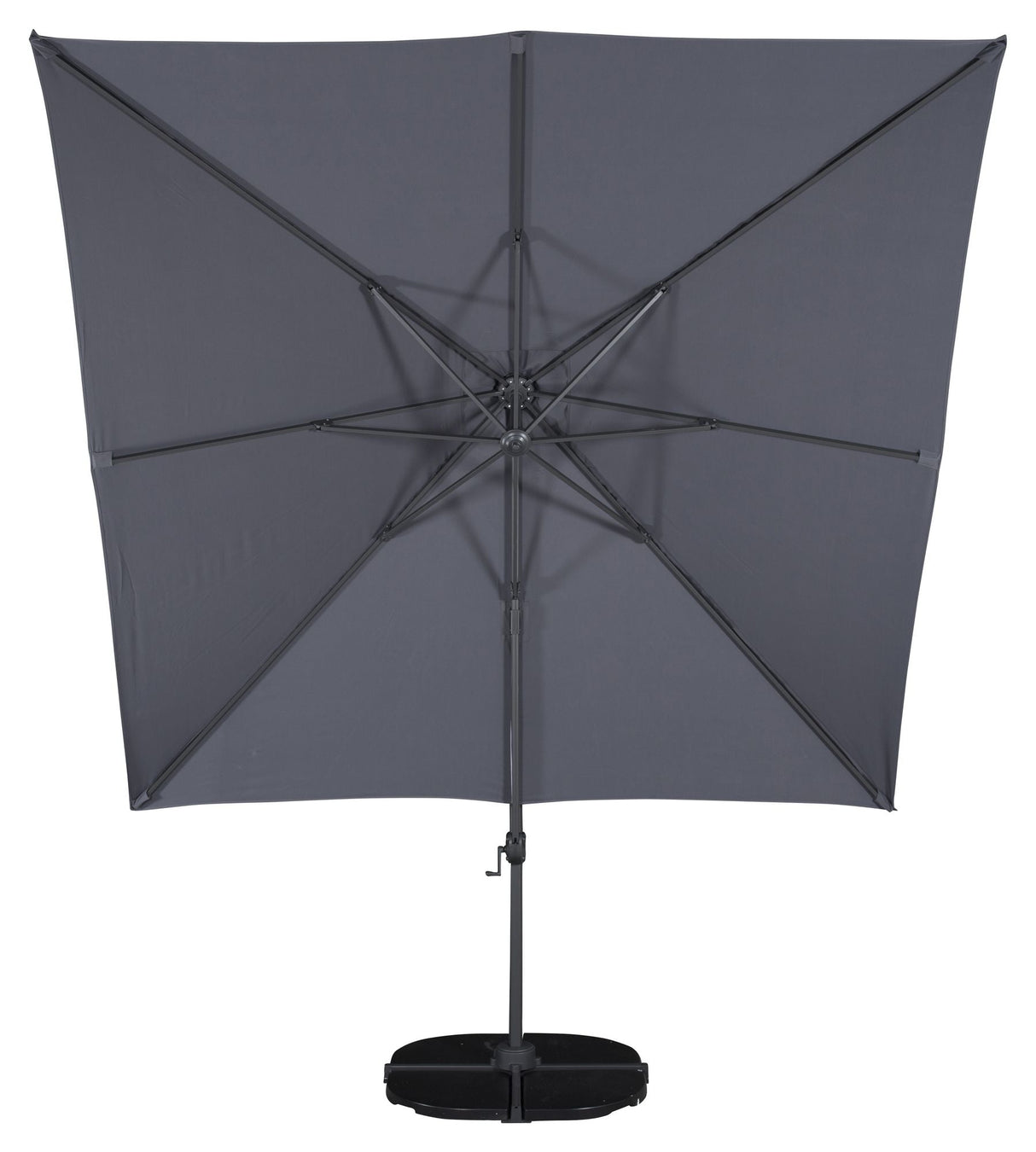 Leeds Parasol 3x3m 360 Sort/Grå - Unoliving.com