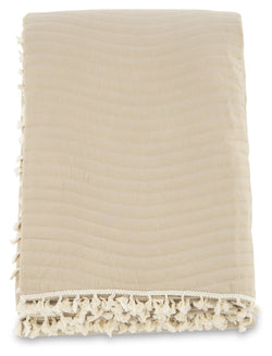 Lias Sengetæppe 180x260 - Beige - Unoliving.com