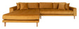 Lido Lounge Sofa m. venstrevendt chaise, Sennepsgul Velour - Unoliving.com