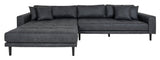 Lido, Lounge Sofa venstrevendt , mørk grå - Unoliving.com