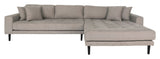 Lido Loungesofa, højrevendt, Stone - Unoliving.com