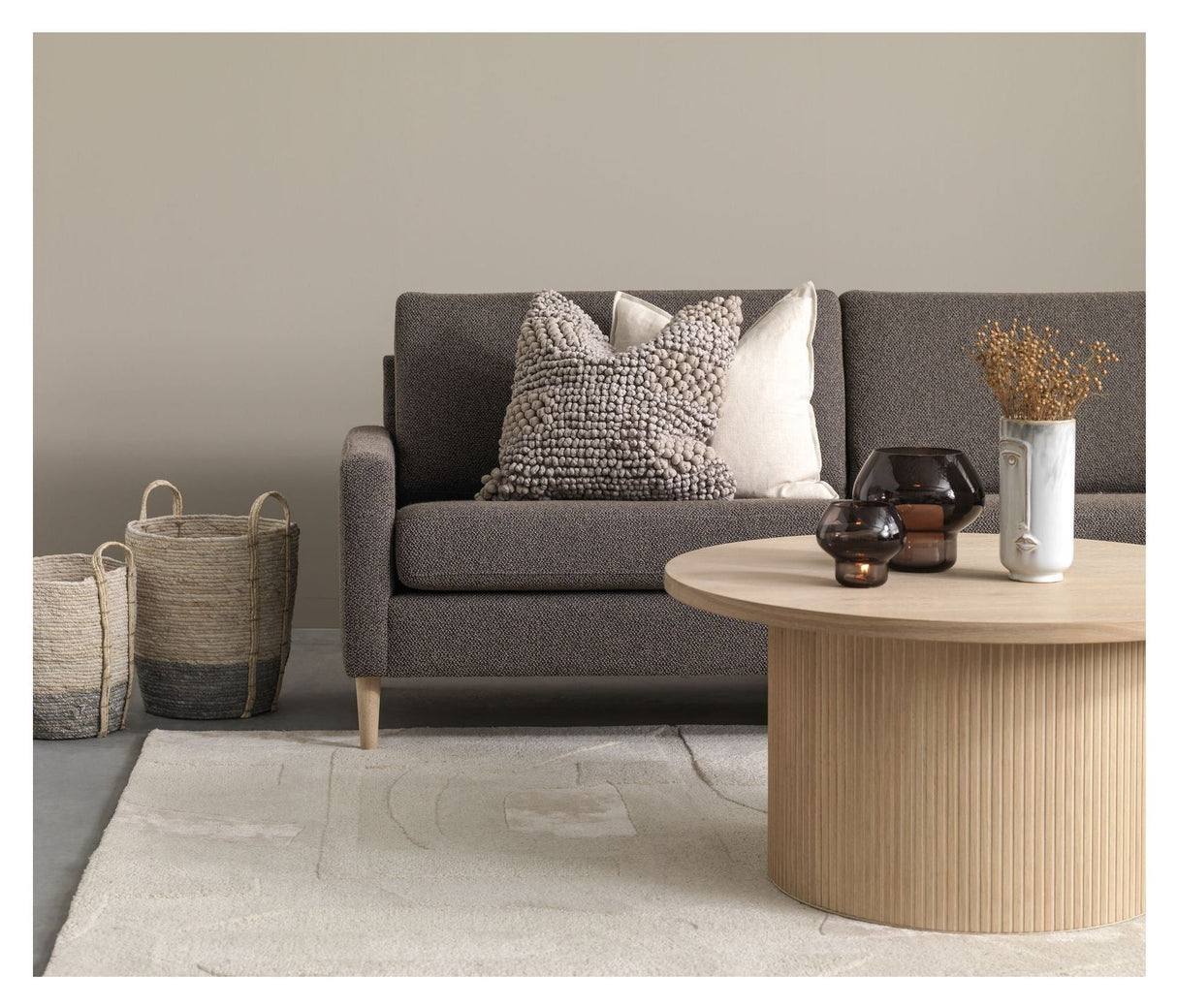 Liliedal Hjørnesofa, Toffee bouclé - Unoliving.com