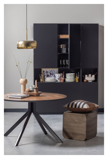 Lio Sidebord 46x46, Bejdset mørkebrun - Unoliving.com