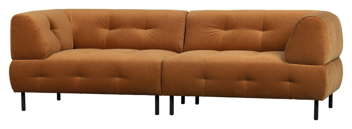 Lloyd 4-pers. Sofa, Mat cinnamon velour - Unoliving.com