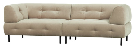 Lloyd 4-pers. Sofa, Mat sea salt velour - Unoliving.com