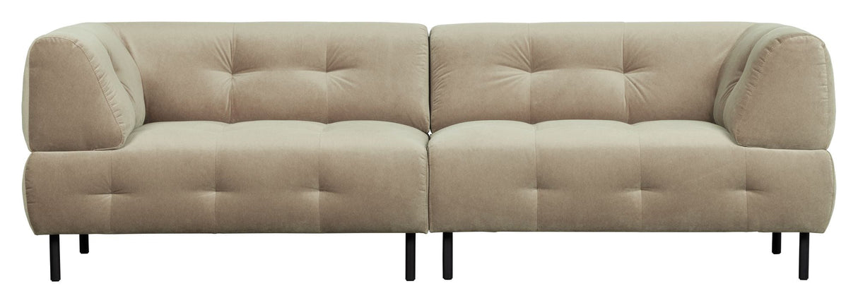 Lloyd 4-pers. Sofa, Mat sea salt velour - Unoliving.com