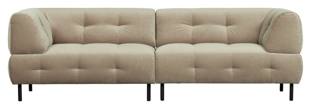 Lloyd 4-pers. Sofa, Mat sea salt velour - Unoliving.com