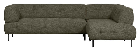 Lloyd Sofa m. chaiselong, Højrevendt, Grøn Melange - Unoliving.com