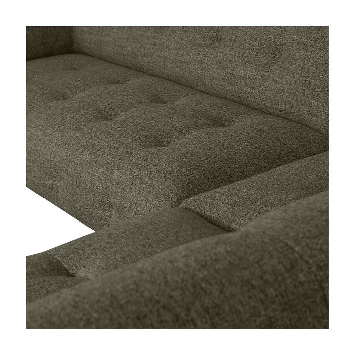 Lloyd Sofa m. chaiselong, Højrevendt, Grøn Melange - Unoliving.com