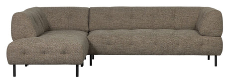 Lloyd Sofa m. chaiselong, Venstre, Mørkebrunt Melange - Unoliving.com