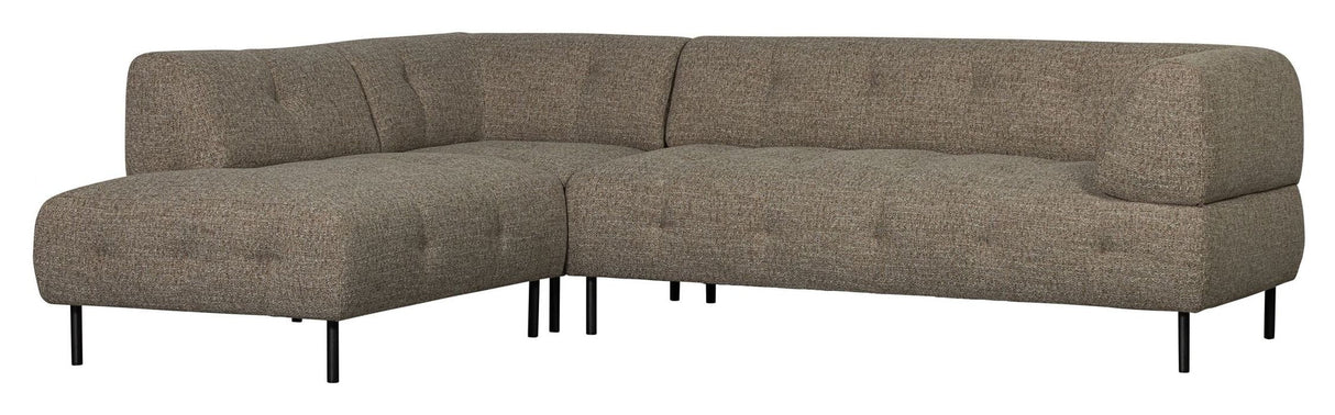 Lloyd Sofa m. chaiselong, Venstre, Mørkebrunt Melange - Unoliving.com