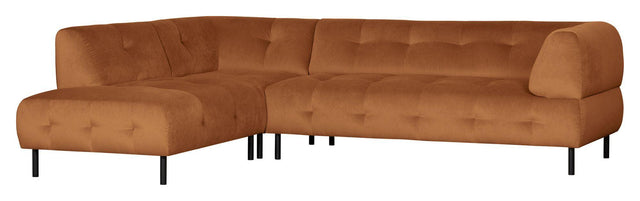 Lloyd Sofa m. chaiselong, venstrevendt - Orange fløjl - Unoliving.com