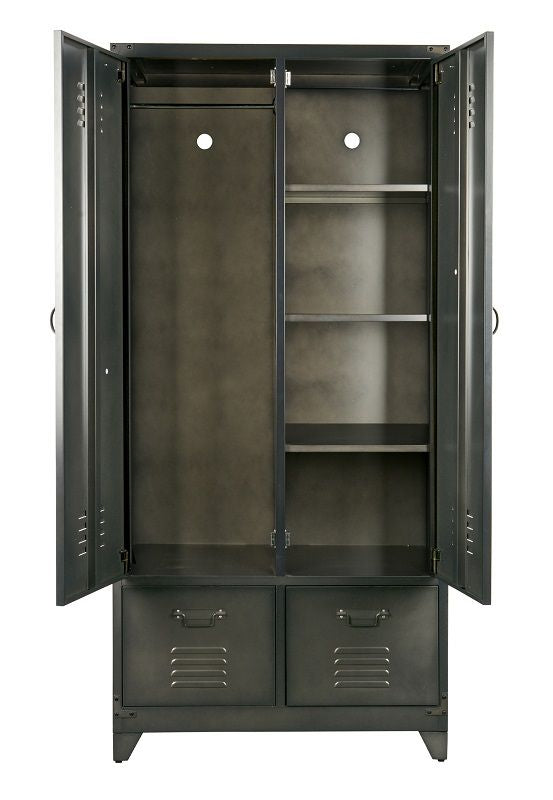 Locker Garderobeskab i metal - Sort - Unoliving.com