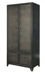 Locker Garderobeskab i metal - Sort - Unoliving.com