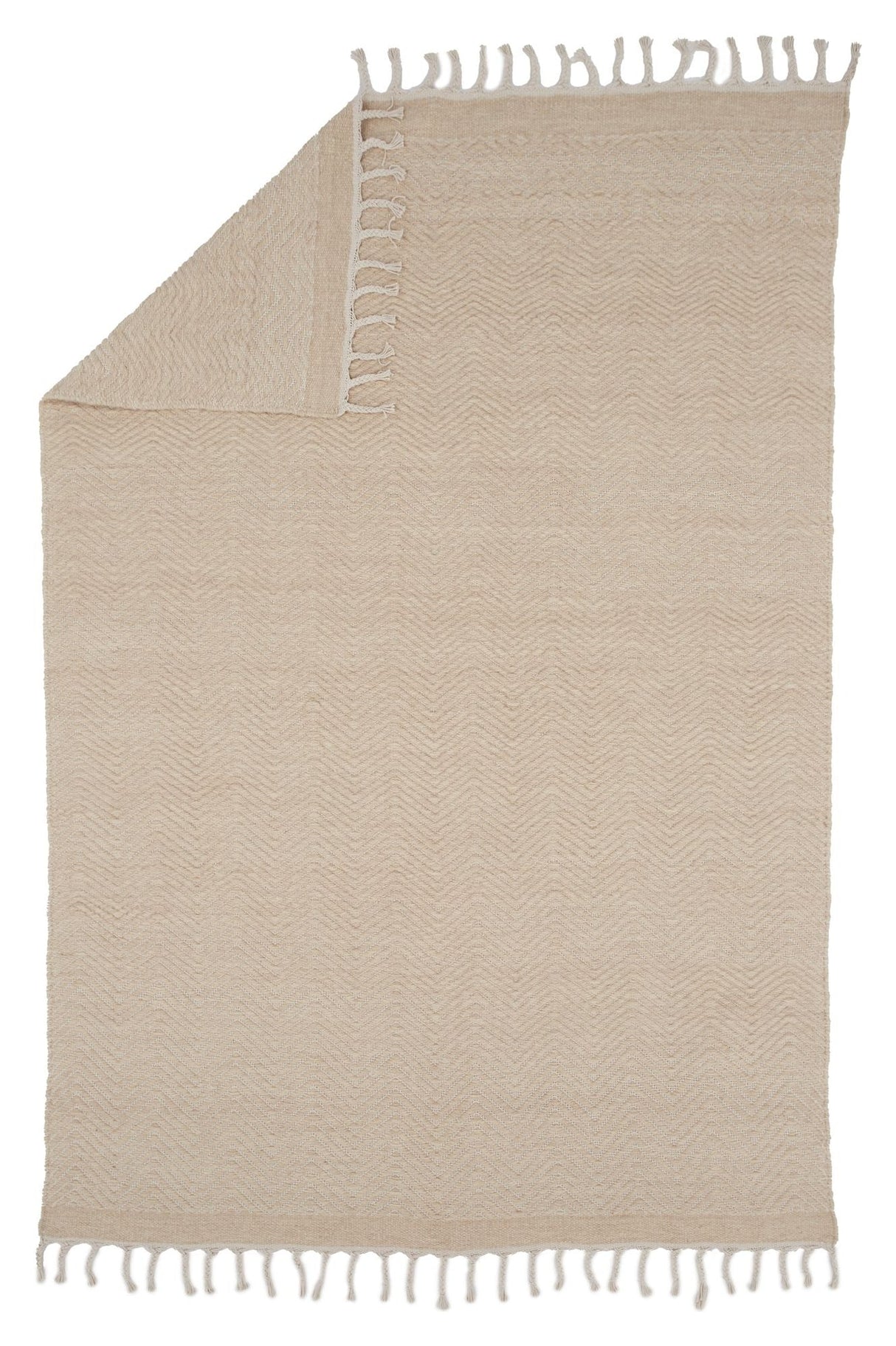 Loke Tæppe 350x250 - Hvid/beige - Unoliving.com