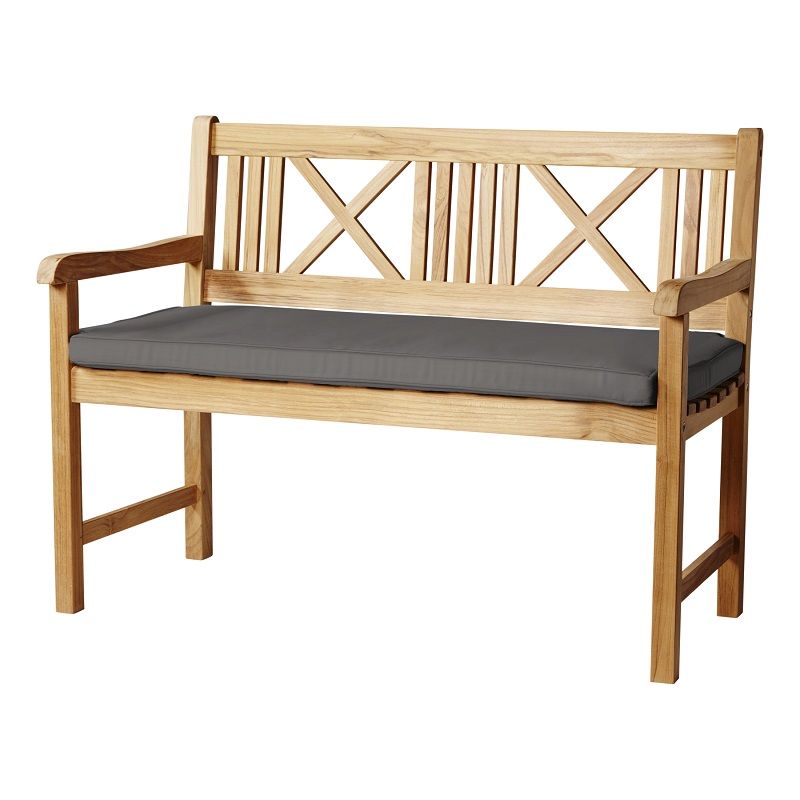 Løkken Havebænk, Teak/Mørk - Unoliving.com