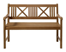 Løkken Havebænk, Teak/Mørk - Unoliving.com