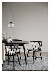 Lotta Spisebord, 140x90, Sort Askefinér - Unoliving.com