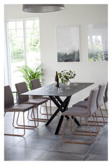 Mace Spisebordsstol, Grå m. ege-look - Unoliving.com