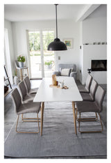 Mace Spisebordsstol, Grå m. ege-look - Unoliving.com