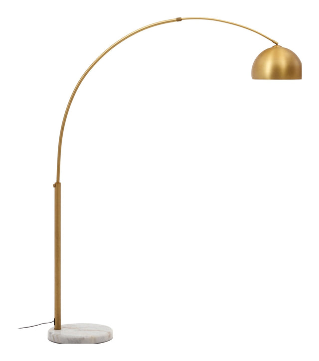 Madali Gulvlampe m. messing/hvid marmor finish - Unoliving.com