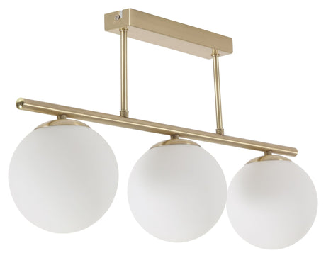 Mahala Loftlampe, 3 x Frostet glas/Messing finish - Unoliving.com