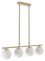 Mahala Loftlampe, 4 x Frostet glas/Messing finish - Unoliving.com