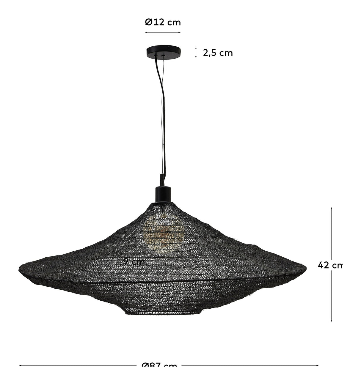 Makai Loftslampe m. sort finish, Ø87 - Unoliving.com