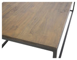 Malang Sofabord - Limmet Teak/Sorte Metalben, 120x60 - Unoliving.com