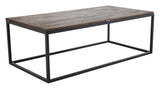 Malang Sofabord - Limmet Teak/Sorte Metalben, 120x60 - Unoliving.com