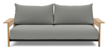 Malloy Wood Sovesofa, Bouclé/Ash Grey - Unoliving.com