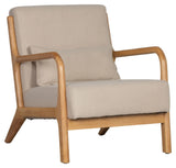 Mark Loungestol - Beige/Lys gummitræ - Unoliving.com