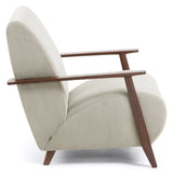 Marthan Loungestol Beige Fløjl - Unoliving.com