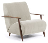 Marthan Loungestol Beige Fløjl - Unoliving.com