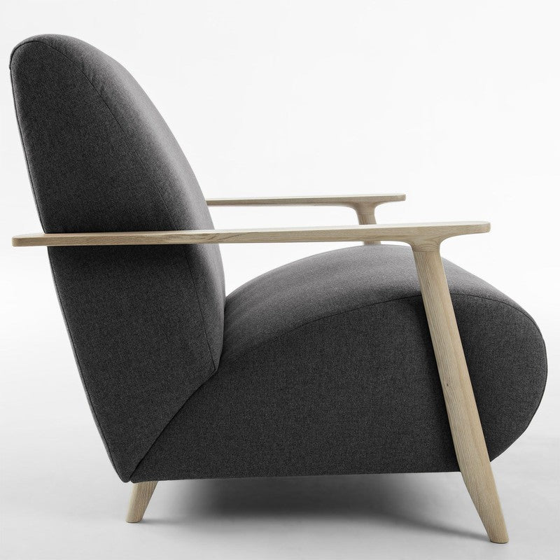 Marthan Loungestol m/armlæn, Graphite - Unoliving.com