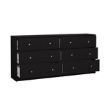 May Dobbelt kommode m. 6 skuffer, 143x30x68, Black - Unoliving.com