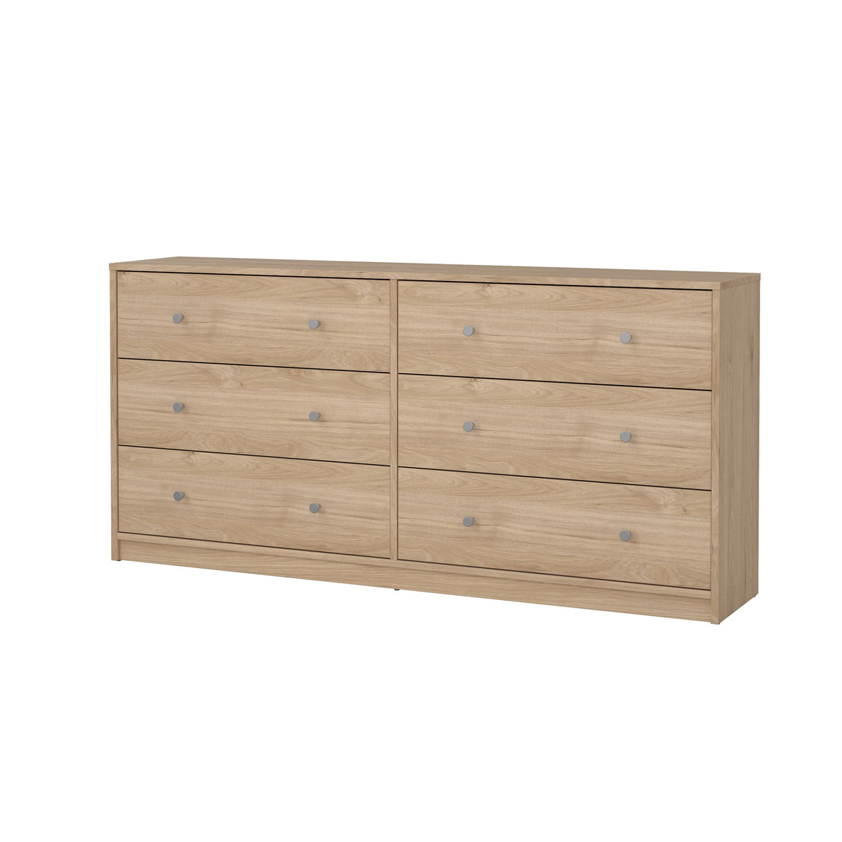 May Dobbelt kommode m. 6 skuffer, 143x30x68, Jackson Hickory - Unoliving.com