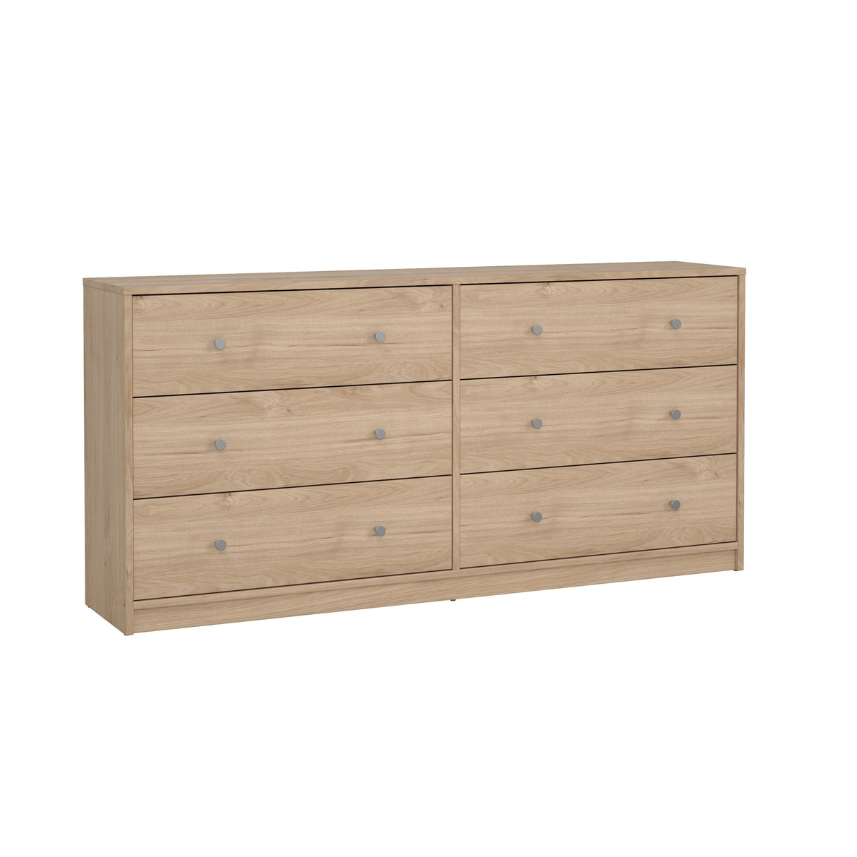 May Dobbelt kommode m. 6 skuffer, 143x30x68, Jackson Hickory - Unoliving.com