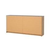 May Dobbelt kommode m. 6 skuffer, 143x30x68, Jackson Hickory - Unoliving.com