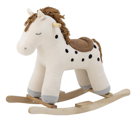 Merlen Rocking Toy, Horse, Hvid, Polyester - Unoliving.com