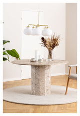 Messina, Spisebord - latte/marmor - Unoliving.com