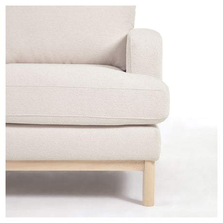 Mihaela 3-pers. Sofa, Hvid fleece - Unoliving.com