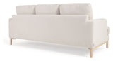 Mihaela 3-pers. Sofa, Hvid fleece - Unoliving.com