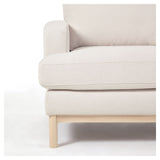 Mihaela 3-pers. Sofa m. højrevendt chaiselong, Hvid fleece - Unoliving.com