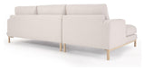 Mihaela 3-pers. Sofa m. venstrevendt chaiselong, Hvid fleece - Unoliving.com