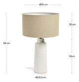 Mijal Bordlampe - Hvid finish - Unoliving.com